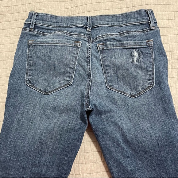 Ann Taylor Loft Modern Skinny Blue Jean Factory Distressed Size 27/4 - Picture 10 of 10